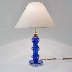 Antique Murano glass table lamp, Barovier & Toso crystal, 1920`s, Italian